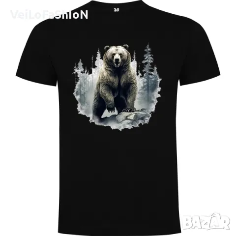 Нова детска тениска с Мечка в черен цвят 