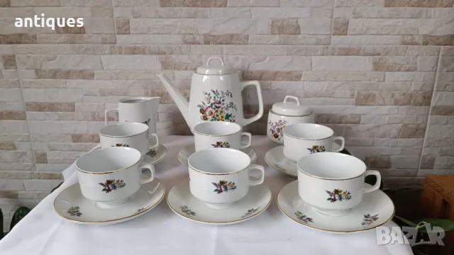 Чисто нов сервиз за чай - 15 части - Завод Китка - гр.Нови Пазар  , снимка 1