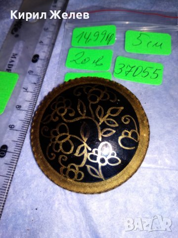 СТАРА ФЛОРАЛНА БРОНЗОВА с ПОЗЛАТА РЕТРО БРОШКА РЯДКА КРАСИВА 37055, снимка 9 - Антикварни и старинни предмети - 39941408