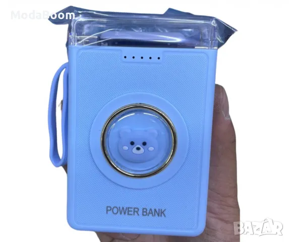 Мини Power Bank с анимационна LED светлина с вградени 4 кабела,10000mAh, снимка 5 - Фотоапарати - 48682905