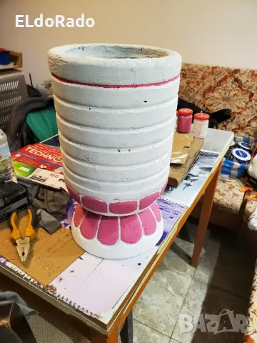 бетонна кашпа/саксия , снимка 2 - Саксии и кашпи - 49848819