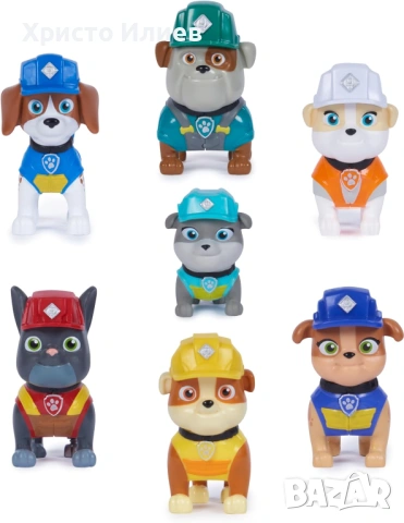 Комплект фигури Spin Master Paw Patrol Rubble & Crew Семейството на Ръбъл, снимка 9 - Фигурки - 53574380