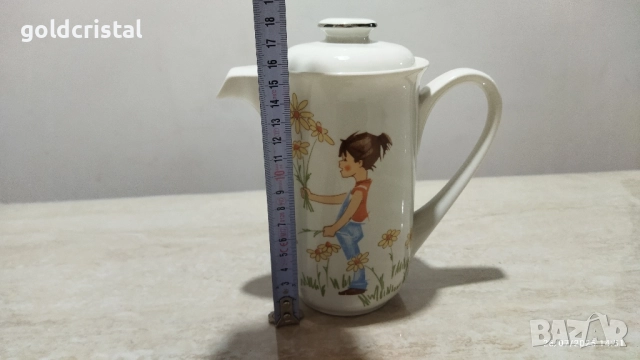 български порцелан чайник кана детски мотив , снимка 3 - Антикварни и старинни предмети - 51717079