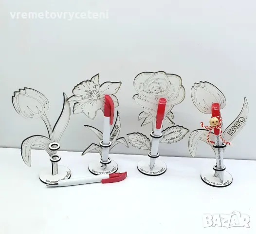 дървена Роза/гравиран химикал/футболна/табела за врата/моливник