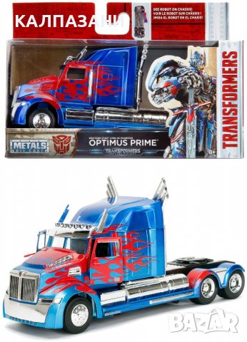 Метален камион Transformers T5 Optimus Prime 1:32 Jada Toys 253112002, снимка 2 - Коли, камиони, мотори, писти - 36125205