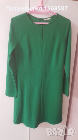 Зелена рокля с дълъг ръкав Orsay размер 42, снимка 3 - Рокли - 34142717