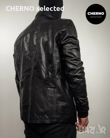 Мъжко яке от естествена кожа STRELLSON HUCK Men’s Leather Multipocket Casual Jacket – размер L , снимка 10 - Якета - 53697196