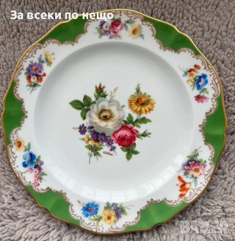 Limoges France  “ Слъчеви цветя” - великолепни цветя и централен букет в злато Код P1911, снимка 4 - Декорация за дома - 53363534