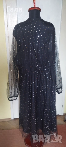 Дълга блестяща рокля с тюл размер 2-3ХЛ, снимка 10 - Рокли - 52197121