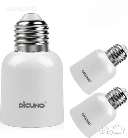 DiCUNO Преобразувател от фасунга E27 към E40, адаптерна фасунга