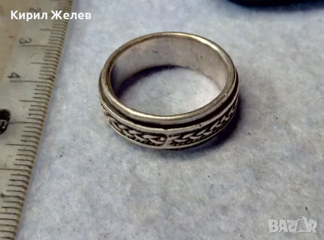 ДИЗАЙНЕРСКИ ДВУКОМПОНЕНТЕН ВЪРТЯЩ Се СРЕБЪРЕН ПРЪСТЕН СРЕБРО 925 СТИЛНО ОРНАМЕНТИРАН Тип ХАЛКА 34460, снимка 7 - Пръстени - 50023851