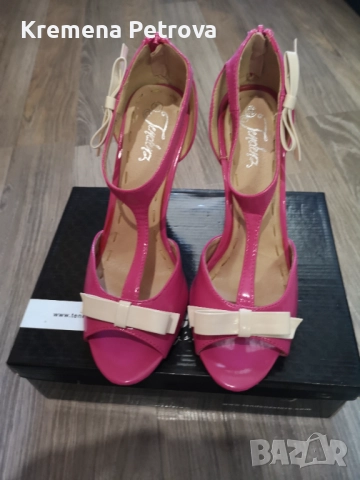 Нови! Тенденз, Сандали на висок ток, Номер 38, снимка 3 - Сандали - 51563742