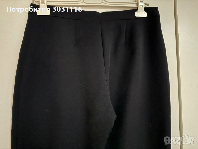 Дамски син официален дълъг панталон, права кройка, размер M/L, снимка 2 - Панталони - 44570064