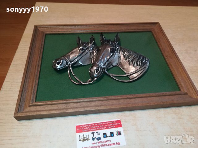 коне-картина коне внос германия 0109211217, снимка 2 - Антикварни и старинни предмети - 33990417