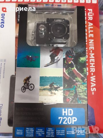 Grundig HD 720P Action camera Waterproof , Водоустойчива Екшън камера , снимка 3 - Камери - 40081872