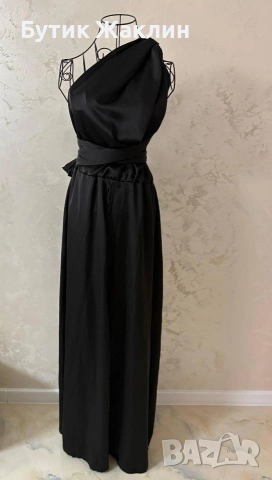 Елегантна сатенена рокля , снимка 5 - Рокли - 52716440