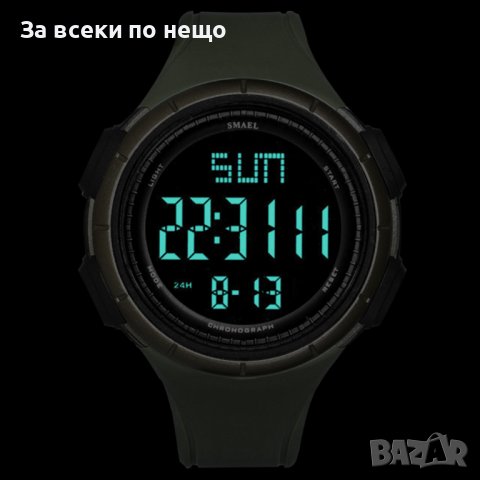 Дигитален часовник SMAEL 1618, зелен цвят, снимка 3 - Мъжки - 42598935