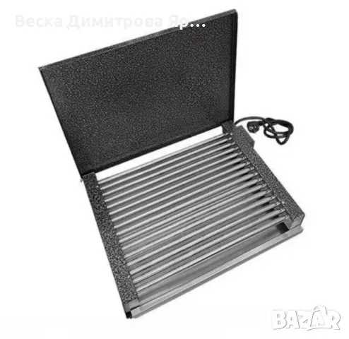 Електрическа скара, 2200W, неръждаеми тръби и капак, снимка 2 - Скари - 47314113