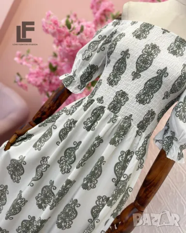 Рокля LFS Baroque Green 9012 , снимка 3 - Рокли - 50435325