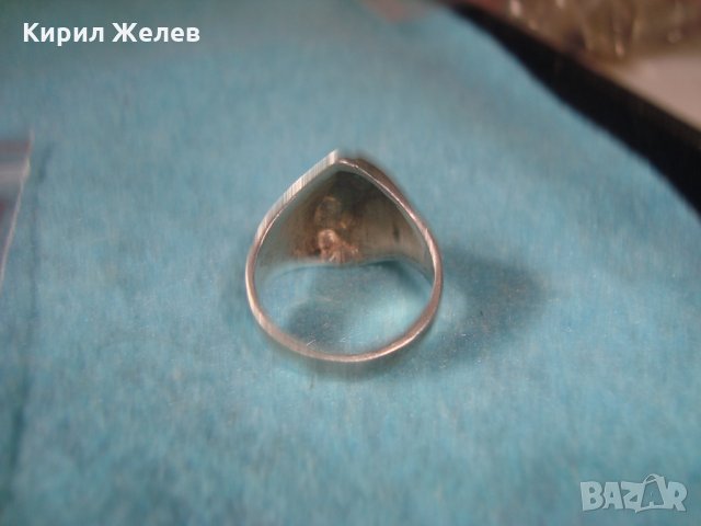 СТАР СРЕБЪРЕН РЕЛЕФЕН АРТ ДЕКО ПРЪСТЕН ОКСИДИРАНО СРЕБРО 925 МАЙСТОРСКИ ВИНТИДЖ КЛАСИКА МОДЕЛ 25797 , снимка 8 - Пръстени - 35747939