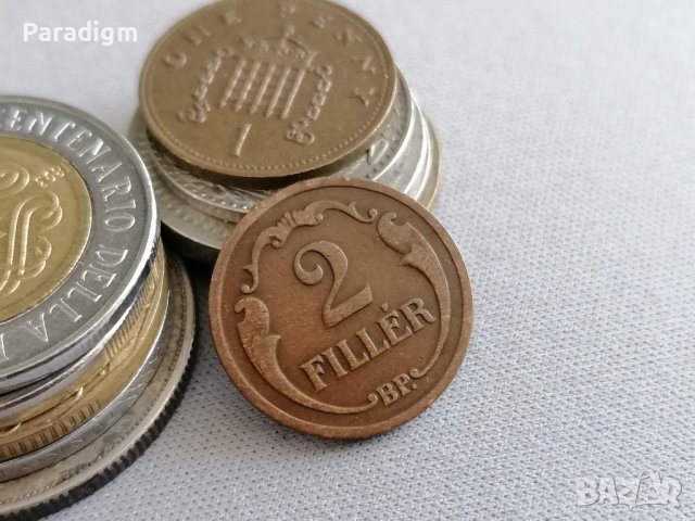 Монета - Унгария - 2 филера | 1928г.