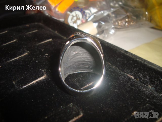 СТОМАНЕН МАСИВЕН СТРАХОВИТ ПРЪСТЕН - МАСКА НОВ НЕРЪЖДАЕМ 24983, снимка 6 - Пръстени - 34420795