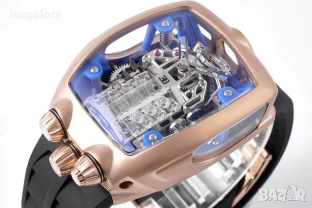 Мъжки часовник Jacob& Co Bugatti Chiron W-16 с автоматичен механизъм, снимка 3 - Луксозни - 42113948