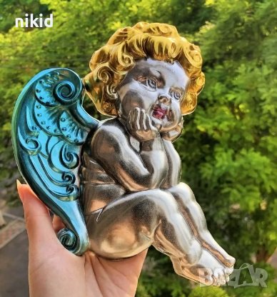 Гигант Ангел дете разперен силиконов молд форма фондан гипс смола, снимка 2 - Форми - 41271047