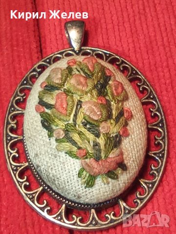 БРОДИРАНА ПОСРЕБРЕНА СТАРА БРОШКА за КОЛЕКЦИЯ 10021