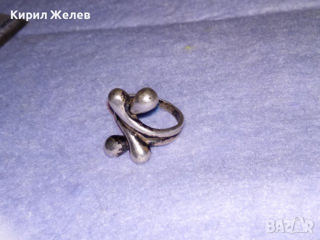 СТАР СРЕБЪРЕН ГОТИК АРТ ПРЪСТЕН - ПАНДЕЛКА ВИСОКА ПРОБА ЛАКИРАНО СРЕБРО 36143, снимка 5 - Антикварни и старинни предмети - 39460978