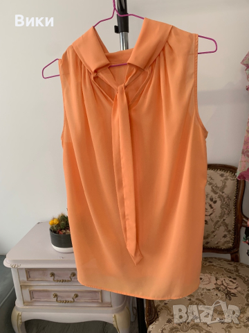 Дамски топ в цвят праскова размер 38 подходящ за S-M, снимка 11 - Корсети, бюстиета, топове - 44687310