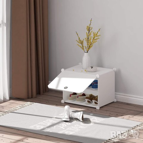 Комбиниран шкаф за съхранение / шкаф за обувки / органайзер XG08120307, снимка 3 - Шкафове - 41040553