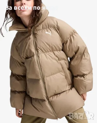 PUMA Oversized Puffer Jacket Beige Бежово Дамко Зимно Пухено Яке С Висока Яка Код P3064