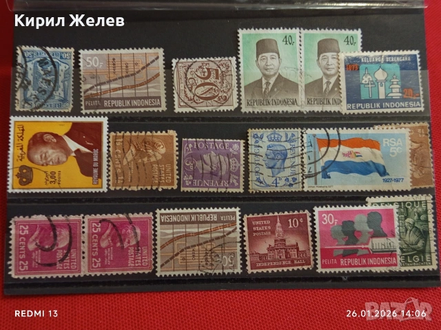 Стари пощенски марки от цял свят смесени МАРИКО, АМЕРИКА, ИНДОНЕЗИЯ за КОЛЕКЦИЯ 52011