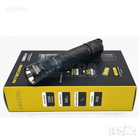 Фенер Nitecore MH12 Pro, 3.7 V, 3300 lm, 505 метра, снимка 3 - Други инструменти - 53135189