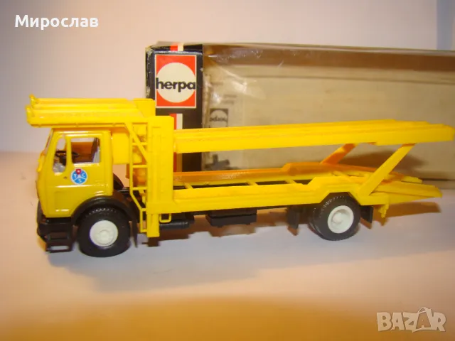 HERPA H0 1/87 MERCEDES АВТОВОЗ КАМИОН МОДЕЛ КОЛИЧКА, снимка 2 - Колекции - 48408564