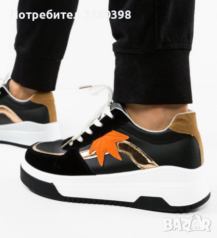 Дамски кецове с листо модел: X13-YD1286-25 black, снимка 3 - Кецове - 44320632