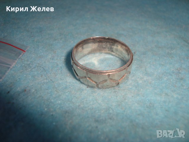 СРЕБЪРНА ФУТБОЛНО ОРНАМЕНТИРАНА ХАЛКА ПРЪСТЕН ОКСИДИРАНО ВИСОКА ПРОБА СРЕБРО РЪЧНА ИЗРАБОТКА 25830, снимка 13 - Пръстени - 35825874