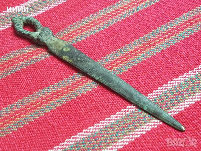 Бронзова кама, снимка 2 - Антикварни и старинни предмети - 53394401