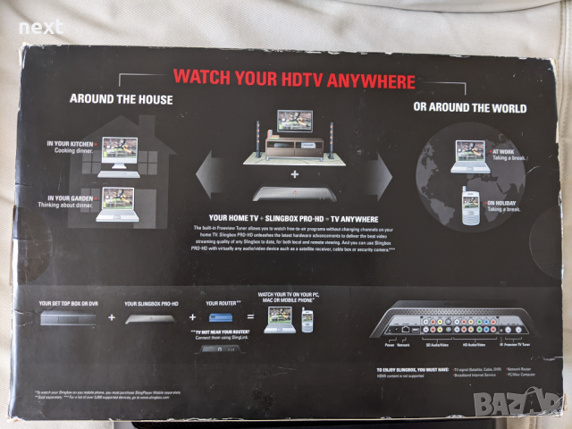 Slingbox PRO-HD - телевизия в HD качество през мрежата tv streamer, снимка 6 - Приемници и антени - 36485268