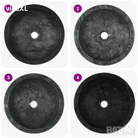 vidaXL Мивка, 40x12 см, мрамор, черна, снимка 8 - Мивки - 56146011