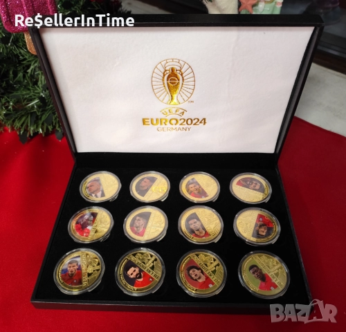 Euro 2024 Germany Лот от 12 плакета с футболисти, в кутия, снимка 6 - Нумизматика и бонистика - 52878870