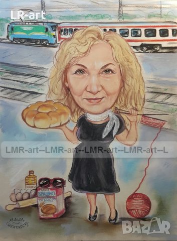 Рисувам ръчно КАРИКАТУРИ, ШАРЖ от снимка по ваш избор, професионално, снимка 7 - Картини - 44366197