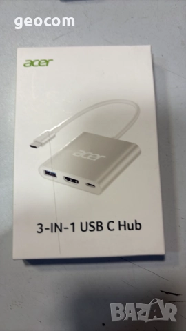 Acer 3in1 USB Type-C HUB (Нов,4K HDMI,USB 3.2,Type-C)