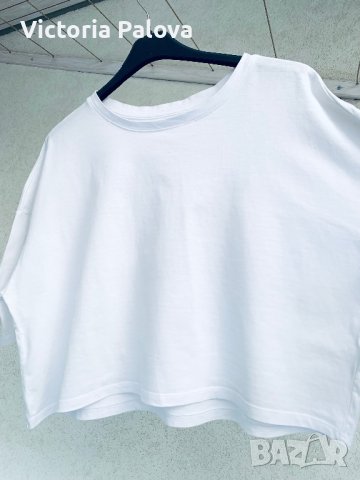 Модерен топ кроп RESERVED памук, снимка 4 - Корсети, бюстиета, топове - 40517344