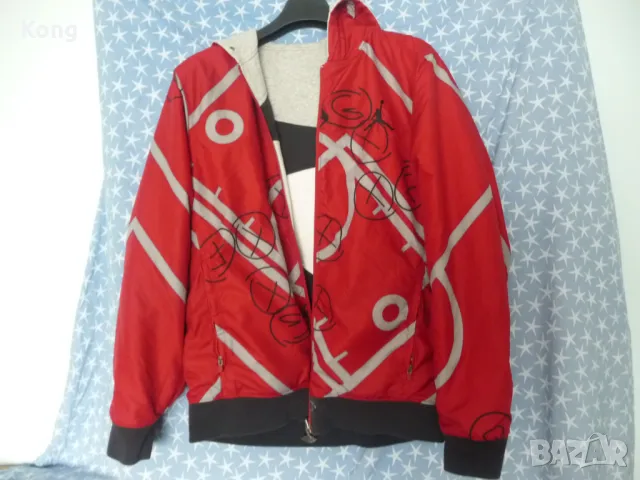 Nike Air Jordan яке reversible sweatshirt DC shoes двулицев суичър Найки Еър Джордан , снимка 1