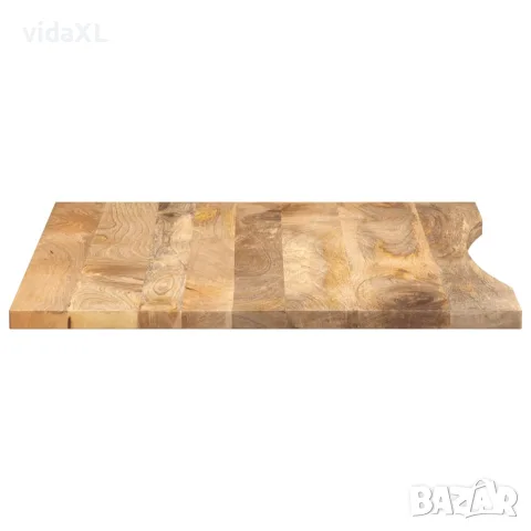 vidaXL Плот за бюро с извивка 100x80x2,5 см грубо мангово дърво масив, снимка 3 - Бюра - 56147325