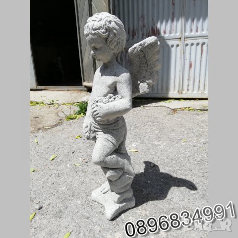 Статуя Ангел от Бетон. Фигура за декорация - каменен цвят, снимка 2 - Градински мебели, декорация  - 35852641