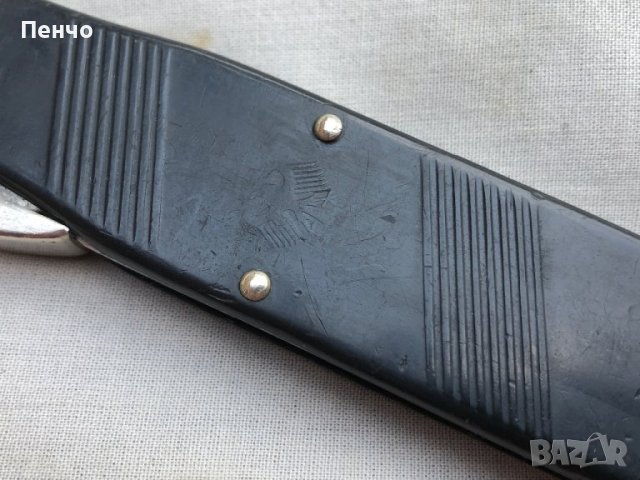 стар военен/парашутистки, десантен, гравитационен/ нож - BUNDESWEHR - Germany - 1959г., снимка 4 - Антикварни и старинни предмети - 41881804