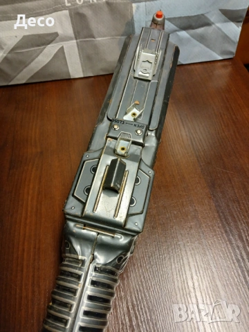 Стара японска ламаринена играчка картечница., снимка 4 - Колекции - 53668674